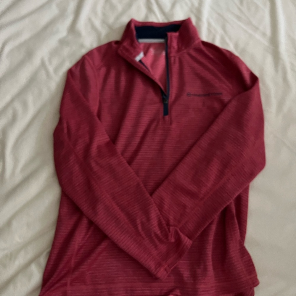 Men’s vineyard vines coral quarter zip